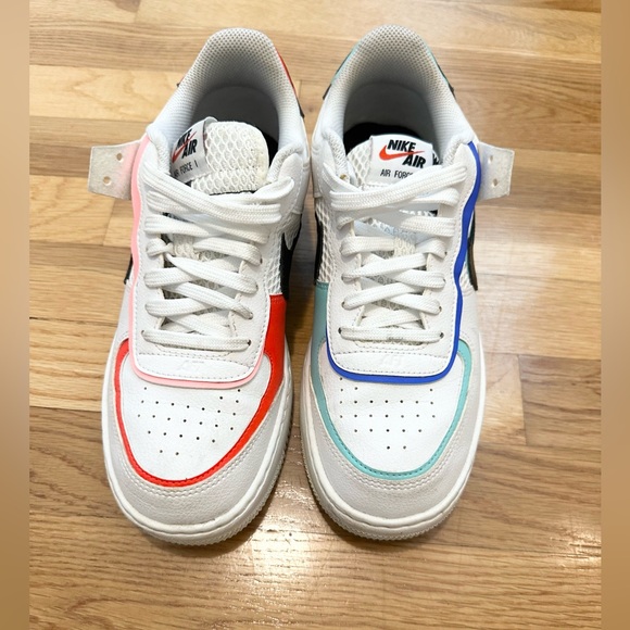 Nike Air Force 1 Low Shadow White Blue Black (Women's) - Picture 5 of 10